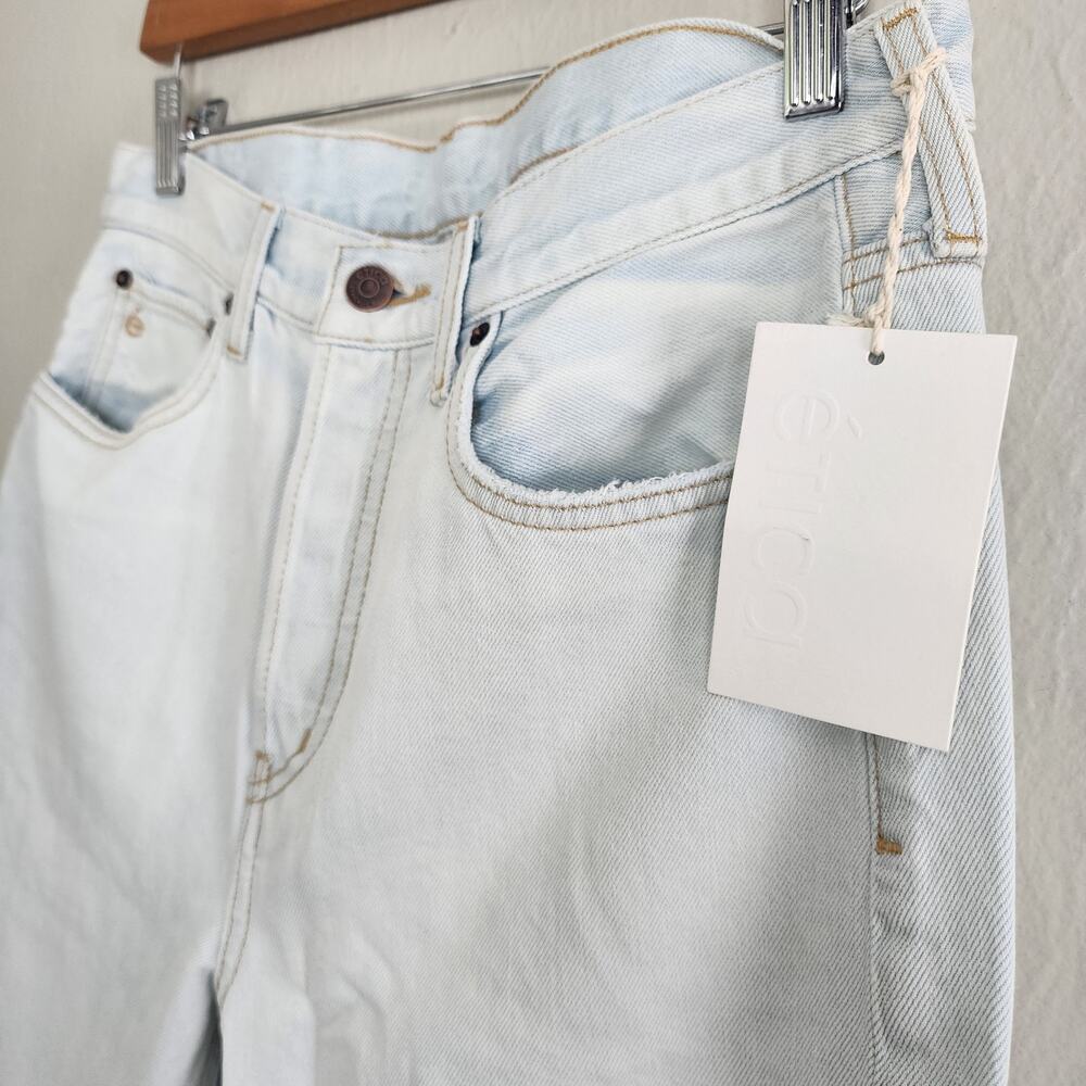 NWT Etica Altin Loose Fit Crop Jeans Distressed Light Wash Anthropologie - 27 - Picture 9 of 14